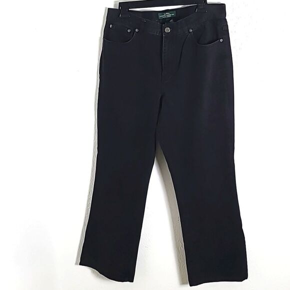 Lauren Ralph Lauren Black Jeans, Classic Bootcut, Size 12 - Picture 1 of 8